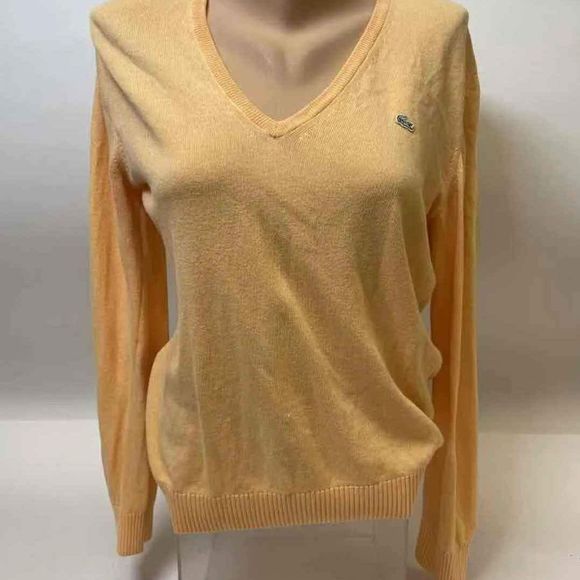 Lacoste Women's Orange Yellow Sweater - Size 40 M - Picture 1 of 6